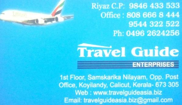TRAVEL GUIDE, TOURS & TRAVELS,  service in Koyilandy, Kozhikode