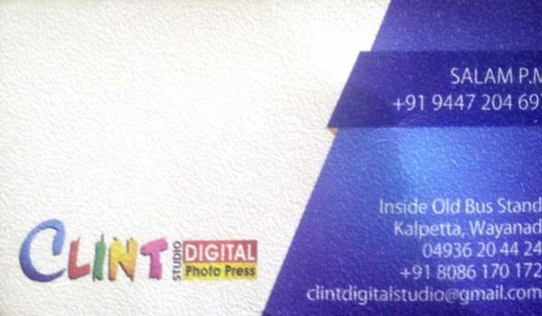 CLINT STUDIO, STUDIO & VIDEO EDITING,  service in Kalpetta, Wayanad