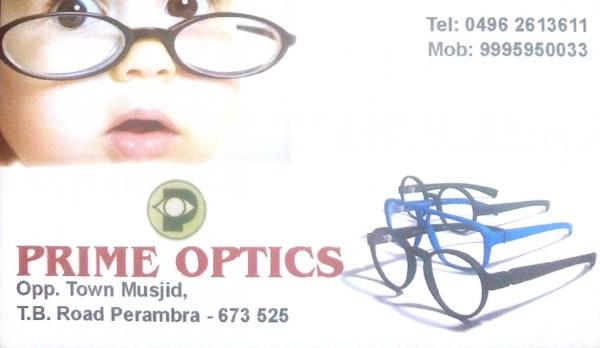 PRIME OPTICS, OPTICAL SHOP,  service in perambra, Kozhikode