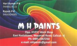 M H PAINTS, PAINT SHOP,  service in Nadakkavu, Kozhikode