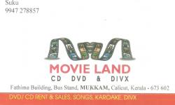 MOVIE LAND, CD SHOP,  service in Mukkam, Kozhikode