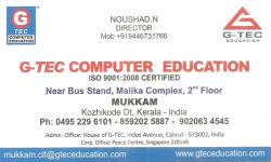 G-TEC COMPUTER EDUCATION, COMPUTER TRAINING,  service in Mukkam, Kozhikode