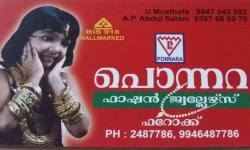 PONNARA fashion jwellers, JEWELLERY,  service in Farooke, Kozhikode