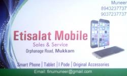 ETISALAT MOBILE, MOBILE SHOP,  service in Mukkam, Kozhikode