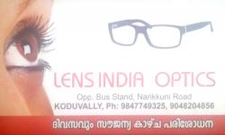 LENS INDIA OPTICS, OPTICAL SHOP,  service in Koduvally, Kozhikode