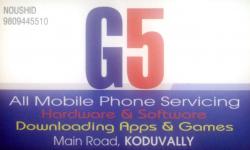 G5, MOBILE SHOP,  service in Koduvally, Kozhikode