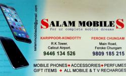 SALAM MOBILES, MOBILE SHOP,  service in Farooke, Kozhikode