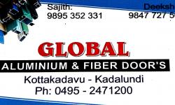 GLOBAL ALUMINIUM & FIBER DOOR, ALUMINIUM FABRICATION,  service in Kadalundi, Kozhikode