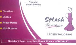 SPLASH, TAILORS,  service in Koduvally, Kozhikode