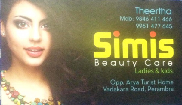 SIMIS Beauty Care, BEAUTY PARLOUR,  service in perambra, Kozhikode