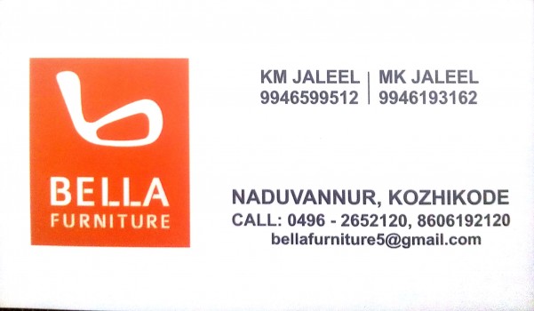 BELLA FURNITURE, FURNITURE SHOP,  service in Naduvannur, Kozhikode