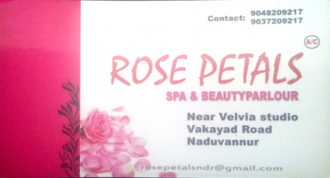 ROSE PETALS, BEAUTY PARLOUR,  service in Naduvannur, Kozhikode