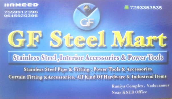 GF STEEL MART, TOOLS,  service in Naduvannur, Kozhikode