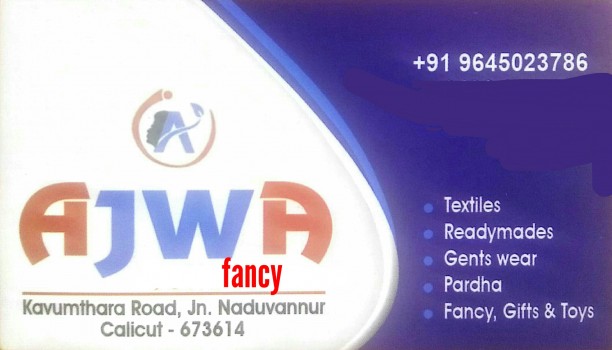 AJWA FANCY, FANCY & COSTUMES,  service in Naduvannur, Kozhikode