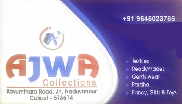 AJWA Collections, TEXTILES,  service in Naduvannur, Kozhikode