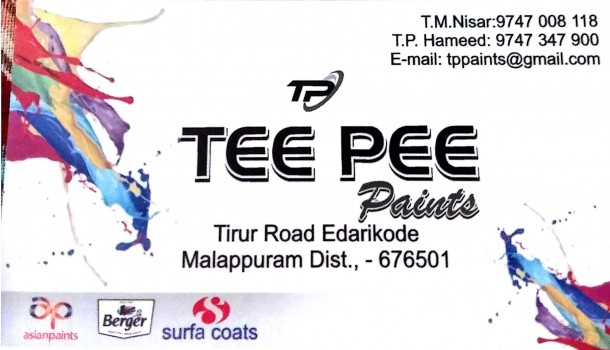 TEE PEE PAINTS, PAINT SHOP,  service in Kottakkal, Malappuram