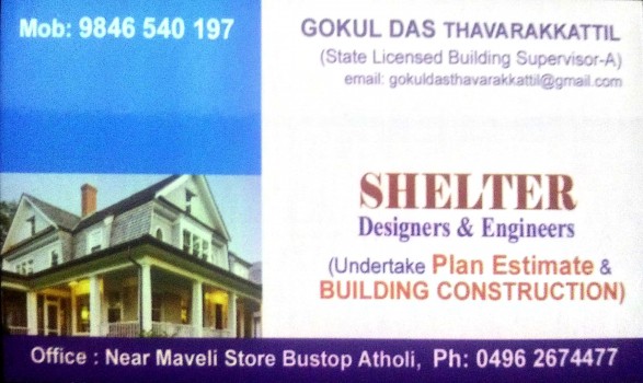 SHELTER Designers And Engineers, BUILDERS & DEVELOPERS,  service in Atholi, Kozhikode