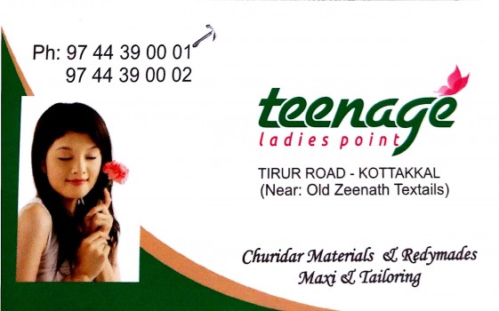 TEENAGE LADIES POINT, TAILORS,  service in Kottakkal, Malappuram