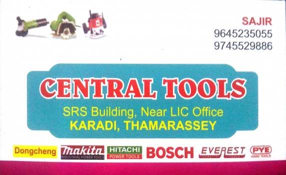 CENTRAL TOOLS, TOOLS,  service in Thamarassery, Kozhikode