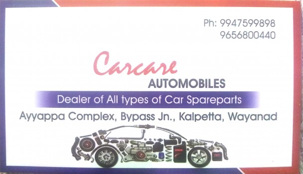 CARCARE, LUBES AND SPARE PARTS,  service in Kalpetta, Wayanad