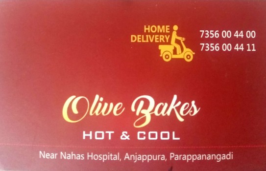 OLIVE BAKES, BAKERIES,  service in Parappanangadi, Malappuram