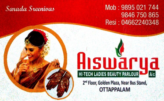 AISWARYA, BEAUTY PARLOUR,  service in Ottappalam, Palakkad