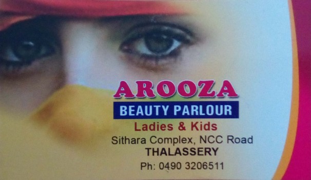 AROOZA, BEAUTY PARLOUR,  service in Thalassery, Kannur