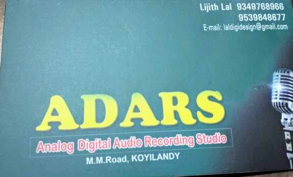 ADARS Studio, RECORDING STUDIO,  service in Koyilandy, Kozhikode