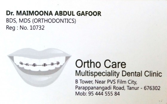 ORTHO CARE, DENTAL CLINIC,  service in Tanur, Malappuram