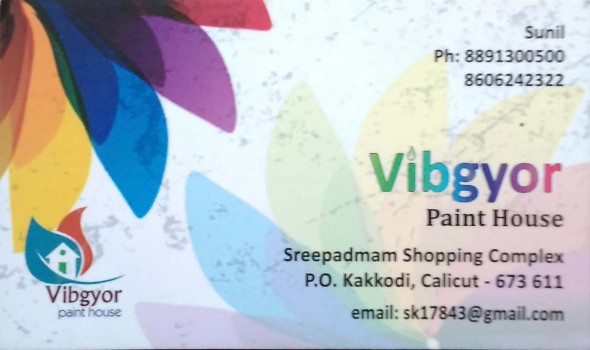 VIBGYOR PAINT HOUSE, PAINT SHOP,  service in Kakkodi, Kozhikode