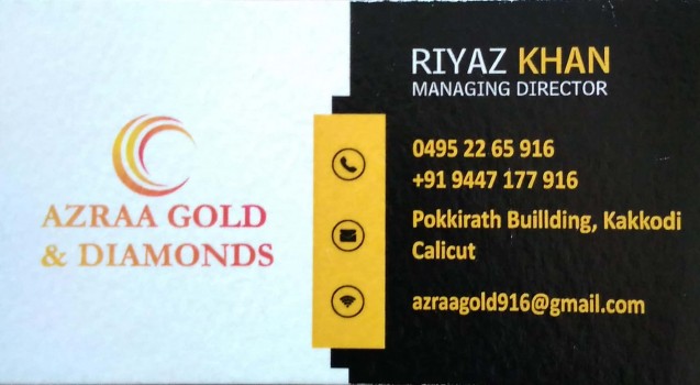 AZRAA  GOLD AND DIAMONDS, JEWELLERY,  service in Kakkodi, Kozhikode