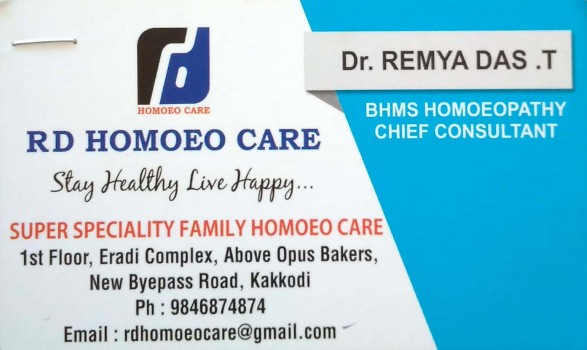 RD HOMOEO CARE, HOMEOPATHY HOSPITAL,  service in Kakkodi, Kozhikode