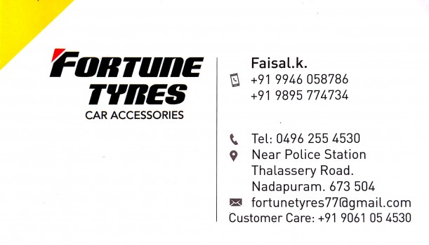 FORTUNE TYRES, TYRE & PUNCTURE SHOP,  service in Nadapuram, Kozhikode