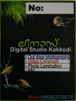 LEENAS DIGITAL STUDIO, STUDIO & VIDEO EDITING,  service in Kakkodi, Kozhikode