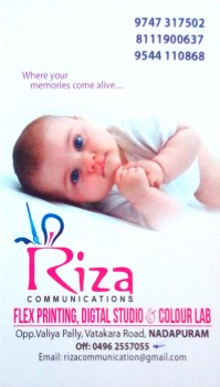 RIZA COMMUNICATIONS, ADVERTISMENT,  service in Nadapuram, Kozhikode