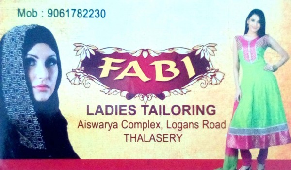 FABI, TAILORS,  service in Thalassery, Kannur