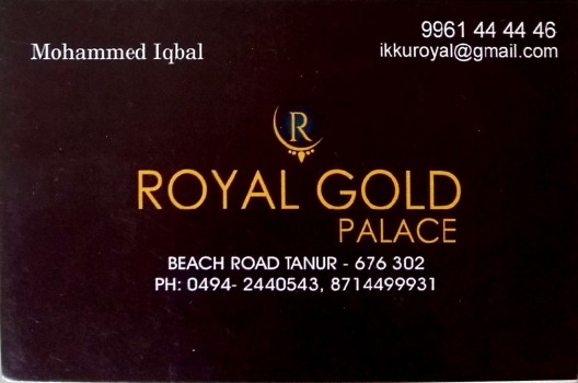 ROYAL GOLD PALACE, JEWELLERY,  service in Tanur, Malappuram