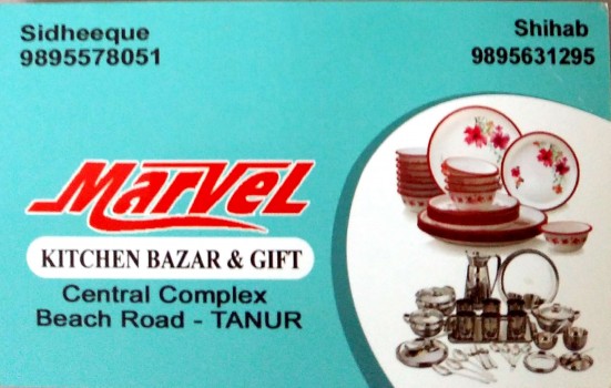 MARVEL, CROCKERY SHOP,  service in Tanur, Malappuram