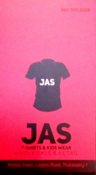 JAS T SHIRTS, WHOLESALE & RETAIL SHOP,  service in Thalassery, Kannur