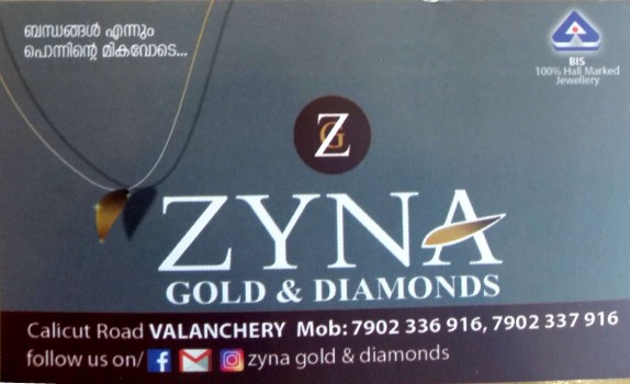 ZYNA GOLD AND DIAMOND, JEWELLERY,  service in Valanchery, Malappuram