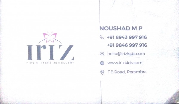 IRIZ, JEWELLERY,  service in perambra, Kozhikode