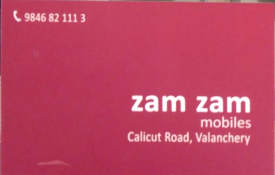 zam zam mobiles, MOBILE SHOP,  service in Valanchery, Malappuram