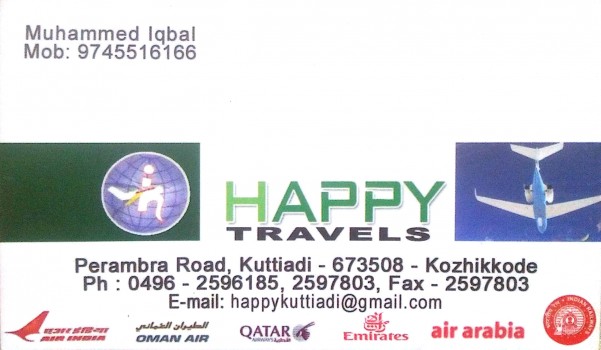 HAPPY Travels, TOURS & TRAVELS,  service in Kuttiady, Kozhikode