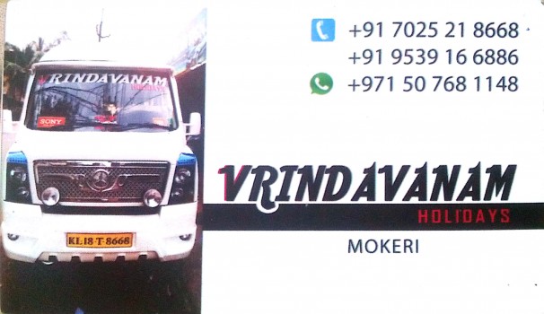 VRINDAVANAM Holidays, TOURS & TRAVELS,  service in Kuttiady, Kozhikode
