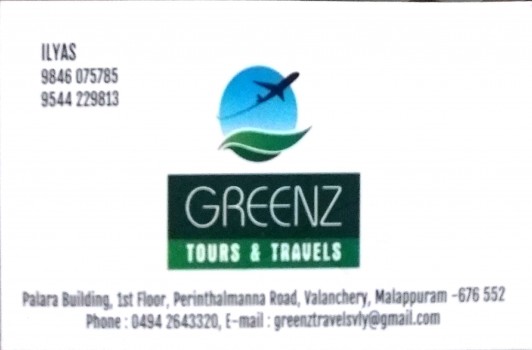 GREENZ TOURS AND TRAVELS, TOURS & TRAVELS,  service in Valanchery, Malappuram