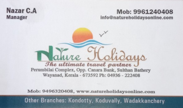NATURE HOLIDAYS, TOURS & TRAVELS,  service in Sulthan Bathery, Wayanad