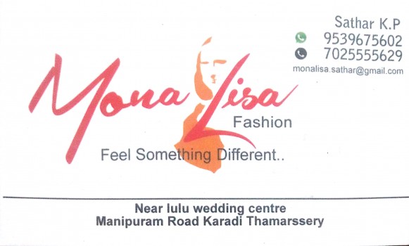 MONALISA FASHION, TAILORS,  service in Thamarassery, Kozhikode