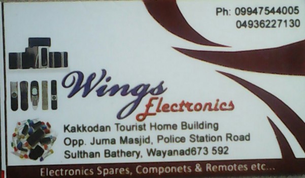 WINGS ELECTRONICS, ELECTRONICS,  service in Sulthan Bathery, Wayanad