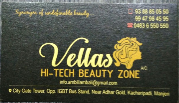 VELLAS HI TECH BEAUTY ZONE, BEAUTY PARLOUR,  service in Manjeri, Malappuram