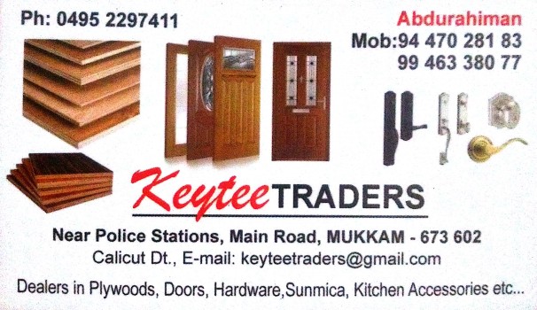 KEYTEE TRADERS, GLASS & PLYWOOD,  service in Mukkam, Kozhikode